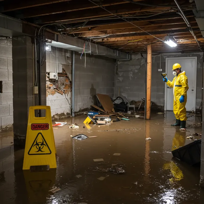 Flooded Basement Electrical Hazard in Cloverly, MD Property